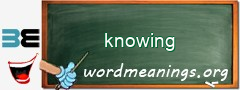 WordMeaning blackboard for knowing